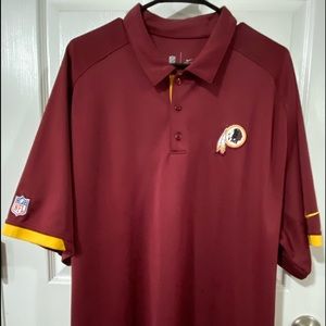 Men’s Nike Dri-Fit Redskins NFL short sleeved polo shirt, size XXL